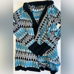 Stylish Navy and Blue Women's Sweater